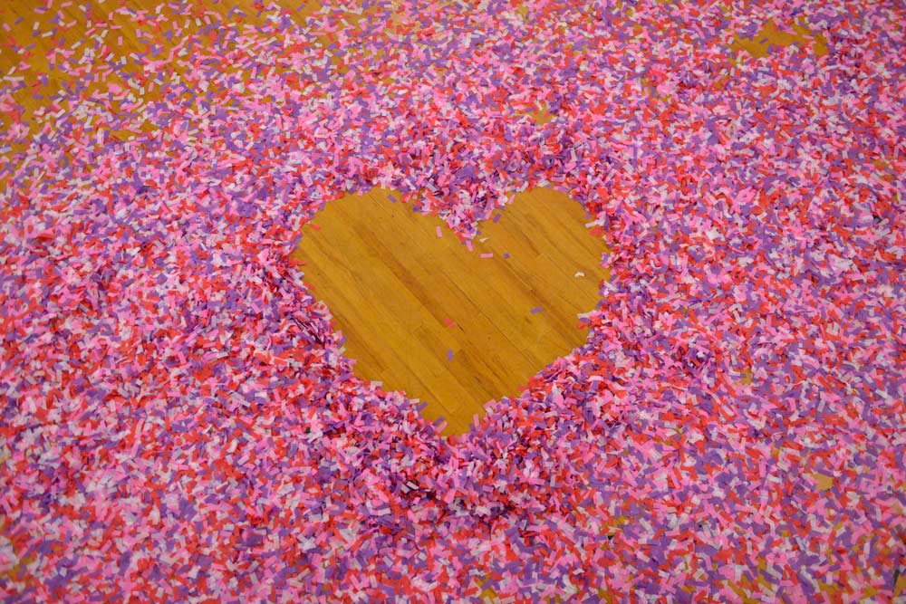 Skagit Skate Valentines Skate Confetti Background