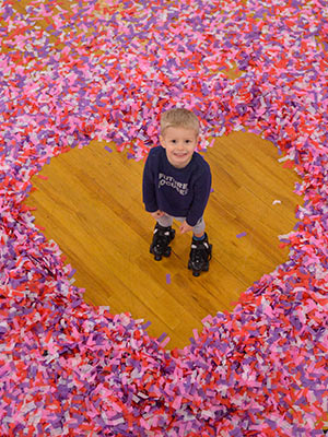 Skagit Skate Valentines Skate Party Confetti Celebration Image